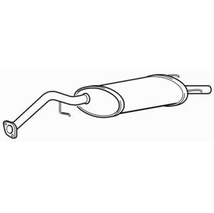 Rear exhaust silencer - rear,