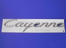PORSCHE SILVER 955 957 CAYENNE S TURBO S BADGE REAR GENUINE NEW