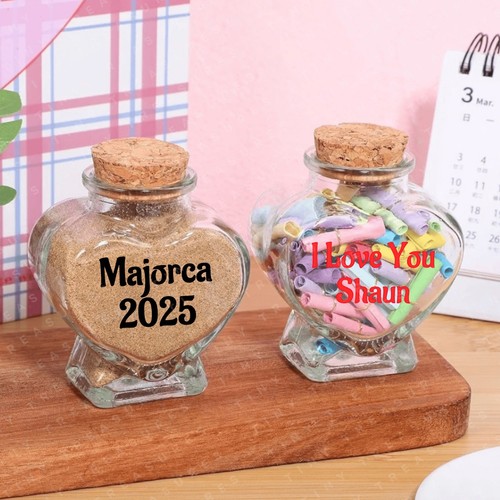 Personalised heart glass - heart,