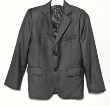 Boys Grey Suit Jacket Size 7-8 Years  26" Chest -By BB- Boum- Great Condition 