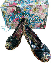 Irregular Choice “Razzle Dazzle” Low Court Heels black multi size uk 5 EU 38 vgc