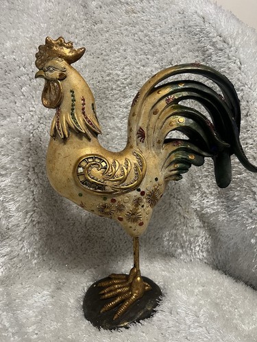 Vintage tall coloured rooster - vintage,