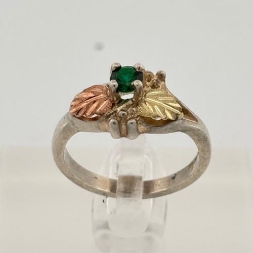 Green stone sterling silver - sterling,