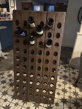 ORIGINAL Champagne Riddling Rack f. 120 Bottles + Branding /Nature Oak Wine Rack