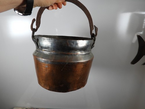 Old turkish copper - bucket, with