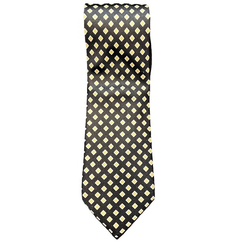 Brioni silk necktie black gold - silk,