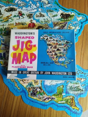 Vintage waddingtons jig map - jig,