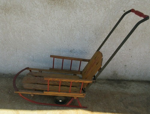 Antique sleigh tiny tot sled - tiny,