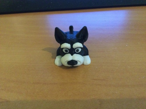 Printed schnauzer dog - 3d,