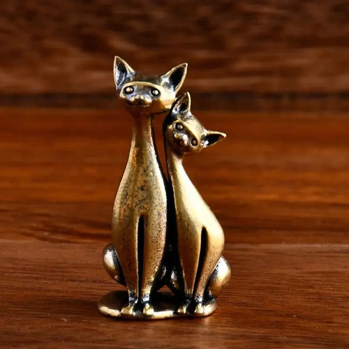 Brass double cat - brass,