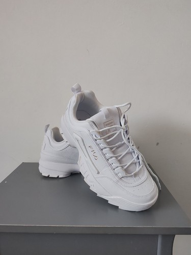 Fila white low top - low, lace-up