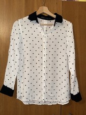 ZARA BASIC White Polka Dot