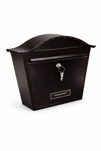 Traditional black post box - traditional,