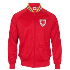 Wales Cymru Mens Jacket Track Top Retro FAW OFFICIAL Football Gift