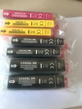 Compatible Canon Ink Cartridges  C550XL * 2, C551XL B & Y *2, M *1 New & Sealed.