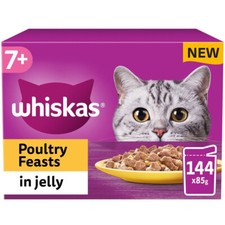 144 x 85g Whiskas 7+ Poultry