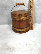 antique firkin wooden bucket