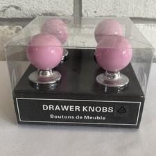 ? Pink Drawer Pulls Knobs Set of 4 New ?