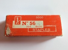 Vintage Rexel No 56 26/6 6mm Staples Box of 5000 Nearly Full
