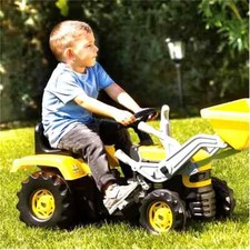 `Kids Dolu Pedal Digger` Ride On Tractor Yellow Excavator Brand New. RRP. £79.99