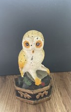 Small barn owl painted cast - small,