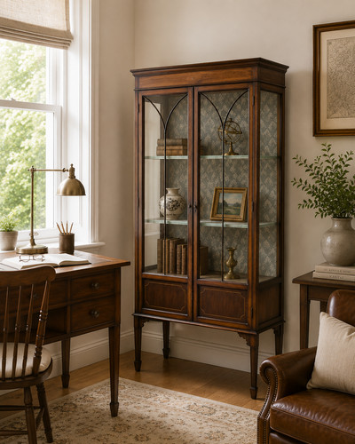 Antique inlaid mahogany - inlaid,