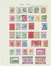 hong kong stamps mixed from old time collection good range victoria/george 6th