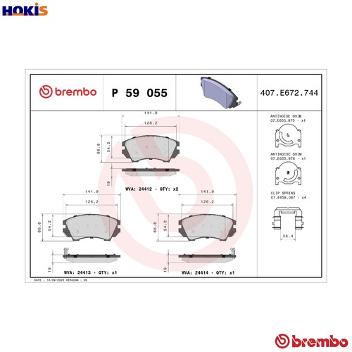 Brake pad set - brake, 59