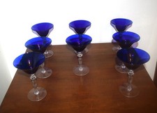 Cobalt Blue Martini Glasses