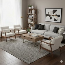 Black Ethnic Sloan Wool Rug