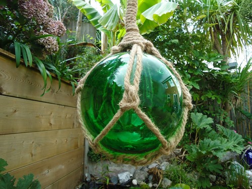 Very large green glass fishing - very,