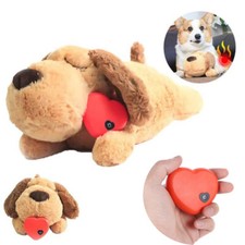 Pet Puppy Heartbeat Plush Doll Toy Sleep Snuggle Calming Training Anxiety Relief
