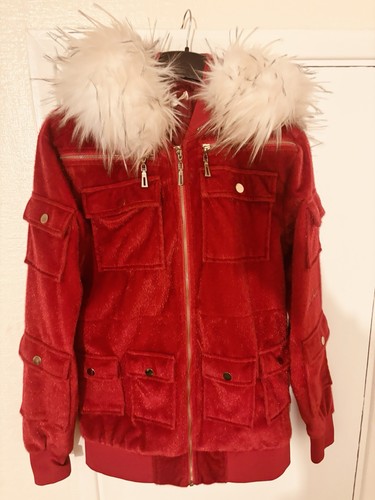 Red velvet designer bomber - el,