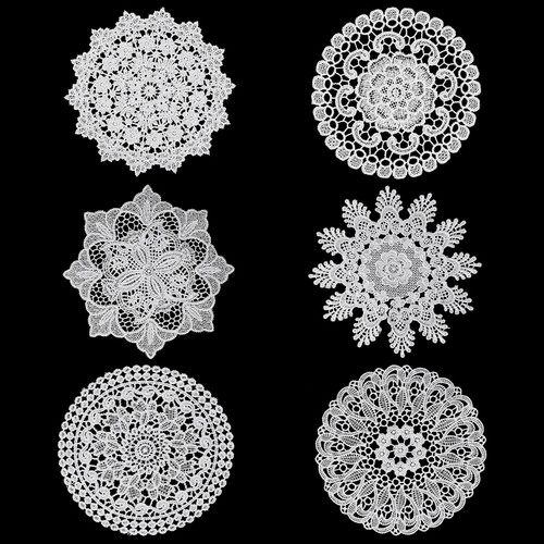Pcs lace crochet doilies - 6, 6