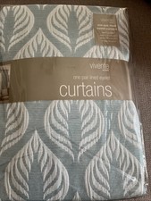 Lined Eyelet Curtains Duck Egg