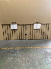 Wrought Style Scroll Top Metal Garden Driveway Gates 2385mm Wide x 915mm High