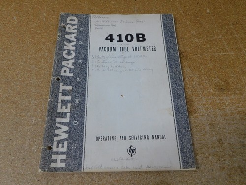 410b vacuum tube voltmeter - hp,