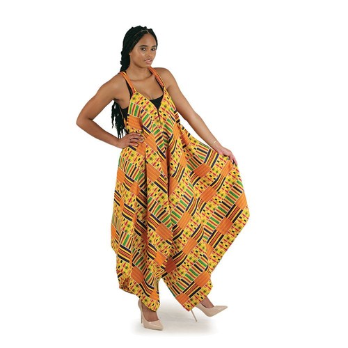 Kente palazzo jumpsuit - kente,
