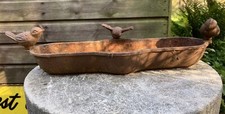 Small Cast Iron Trough Garden Planter approx length 35cm