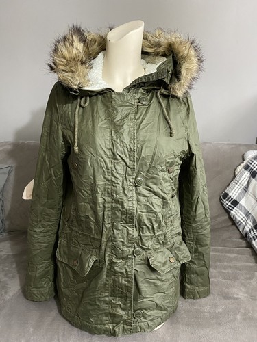 Ladies m khaki parka - ladies,