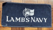 LAMBS NAVY vintage BEER TOWEL retro bar man cave RARE