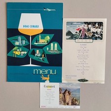 2 x Vintage BOAC Airline Menus