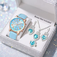 Fashionable blue quartz watch - blue,