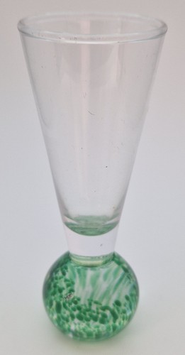 Vintage handmade art glass bud - art,