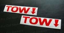 100mm (10cm) x2 TOW Car Stickers Decals Race Rally Trackday Racing Motorsport 