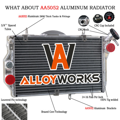 Aluminium radiator for honda - aluminium,