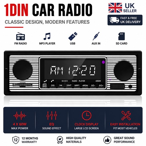Retro car bluetooth compatible - retro,
