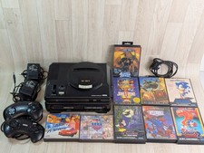 Sega Mega CD And Megadrive 1 Console All Leads, 2 Controllers - Game Bundle Vgc 