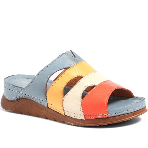 Pavers leather mule sandals - pavers,