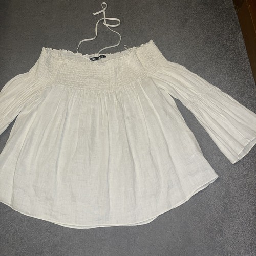 Zara linen top blouse - zara,